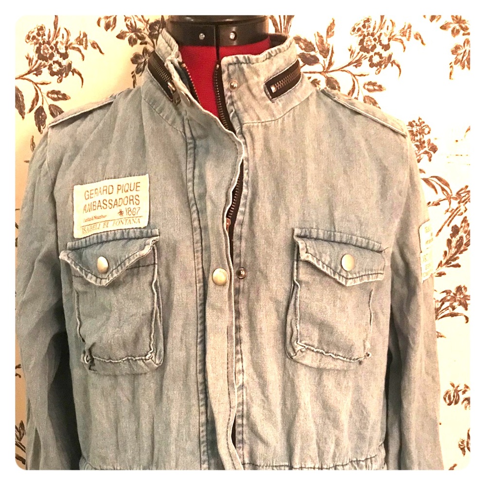 Lightweight Military Style Jean Coat